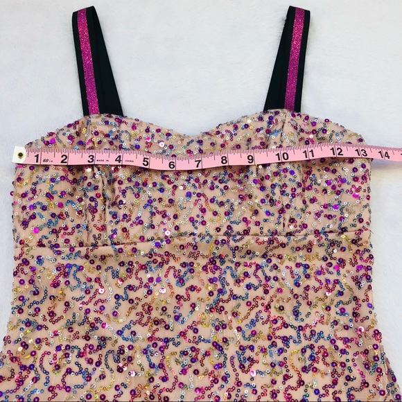 Tweeze Me, Colorful Sequin Mini Dress, Size 5 - Picture 14 of 16